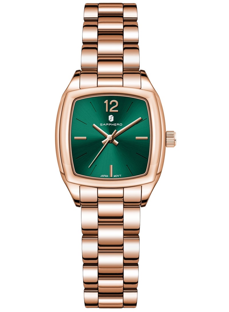 سافيرو ساعة نسائية، ساعة نسائية فاخرة، ساعة نسائية بسوار، ساعة صغيرة مقاومة للماء من الفولاذ المقاوم للصدأ حتى 3ATM - Image 2